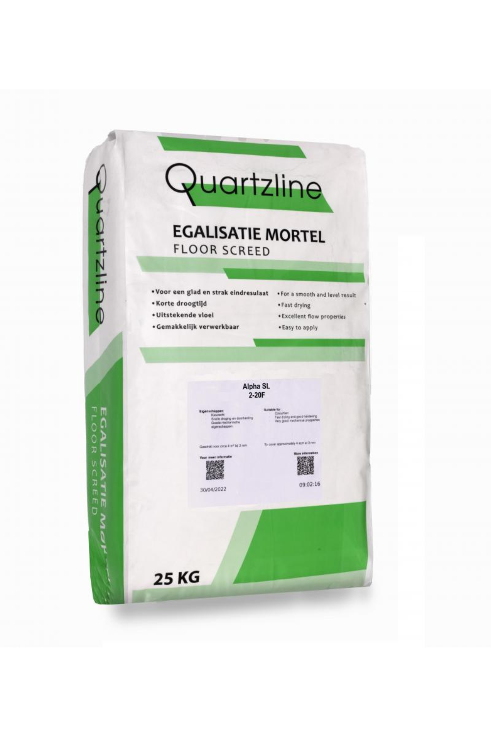 Alpha Underlayment 2-20F - Een gipsgebonden vezelversterkte egalisatiemortel geschikt voor binnenshuis egaliseren.